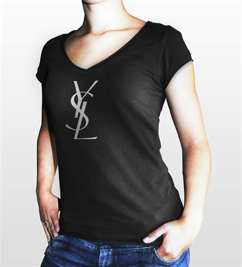 ysl leather shirt noir|ysl tee shirts women's.